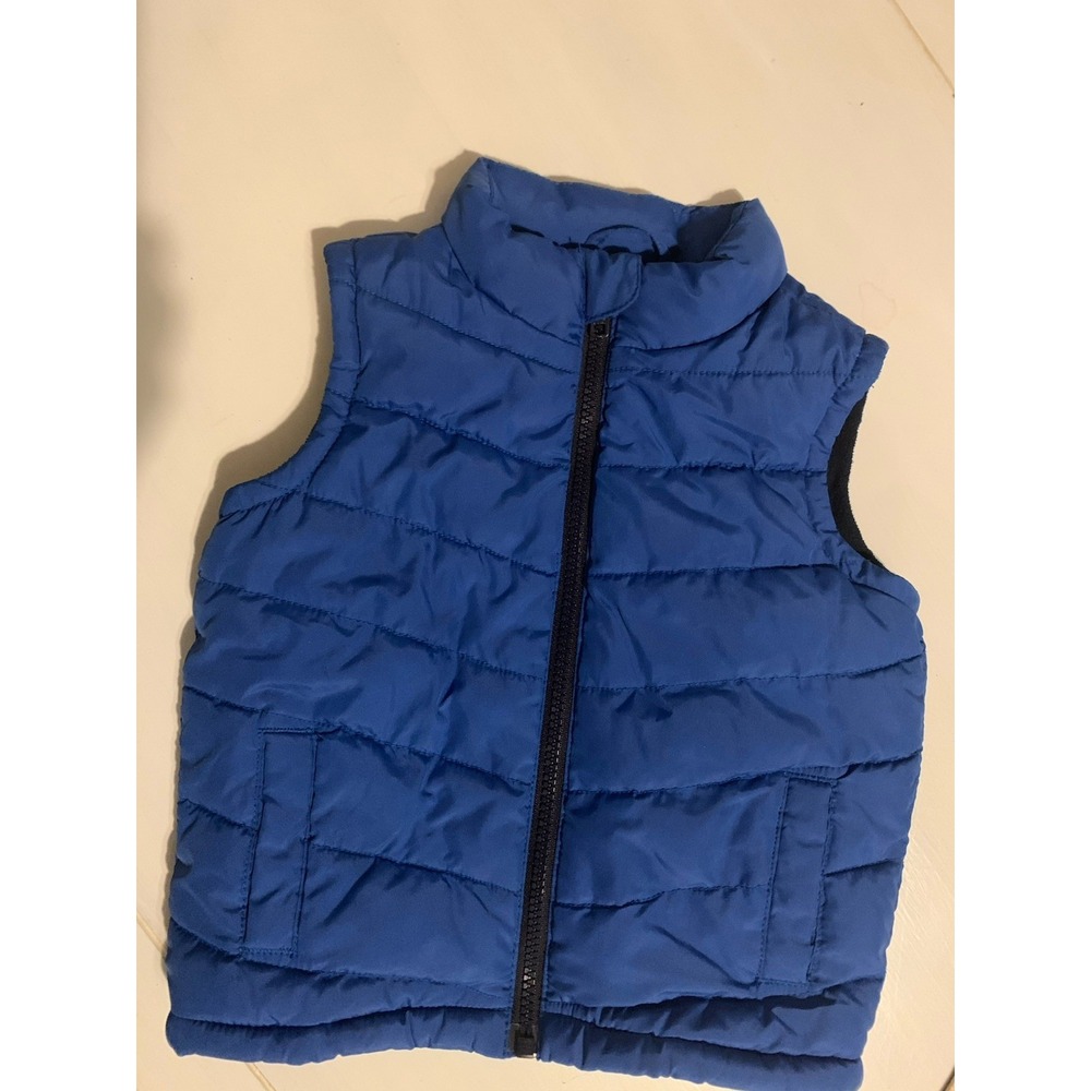 Gymboree Puffer Vest Navy Blue 12-24 mos. Full Zip